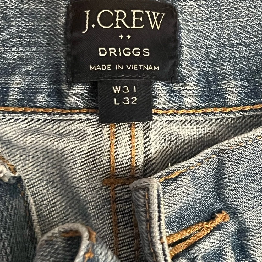 J.Crew Driggs Men’s Jeans W31 L32 Light Wash Distressed Denim